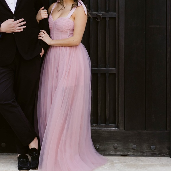 Showpo. Dresses Pink Bustier Bodice Tulle Gown In Pink Poshmark